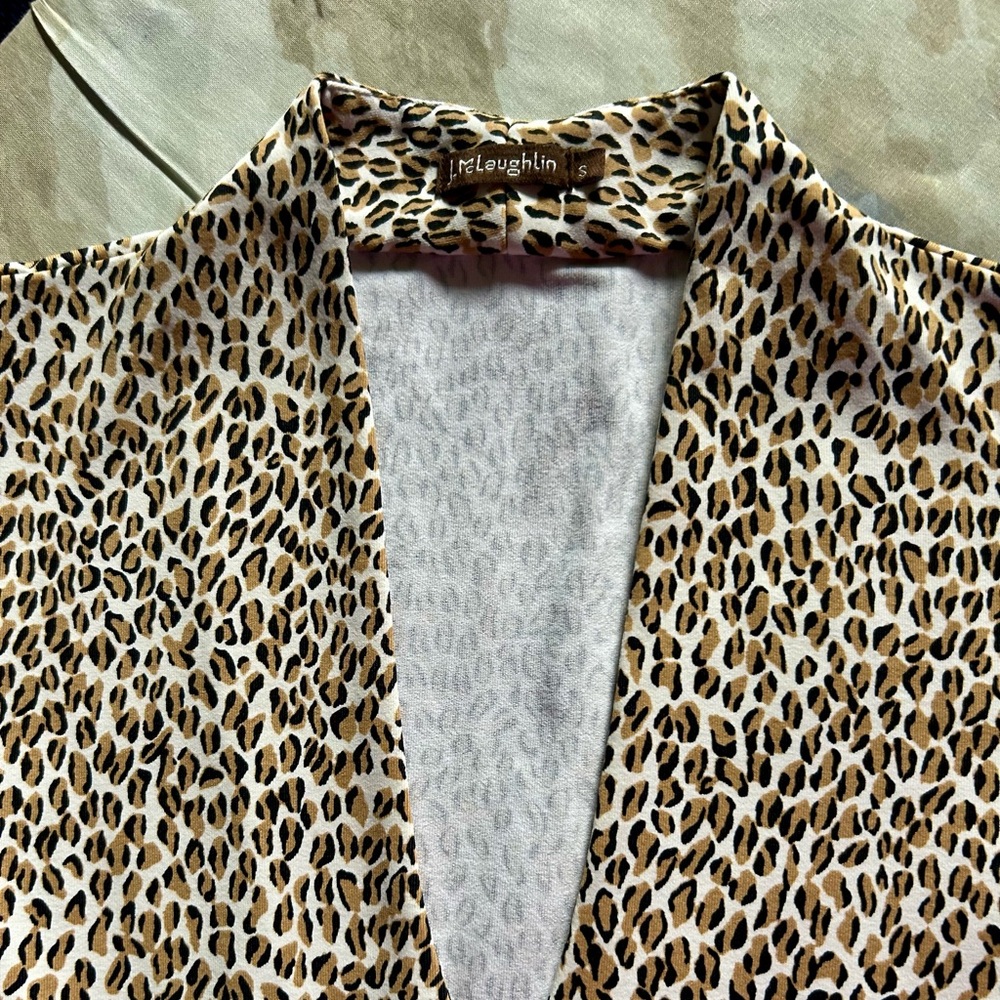 J. McLaughlin leopard print V-Neck Dress